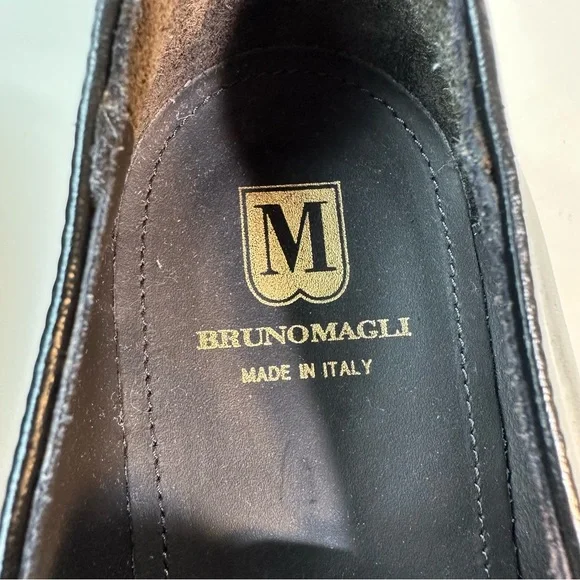 Bruno Magli Men's Black Jaguar Leather Loafer Color: Black Size:11 Made in Italy